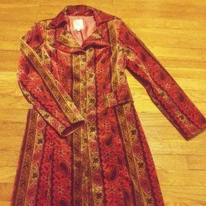 Nanette Lepore Paisley Floral 3/4 length Coat 70s